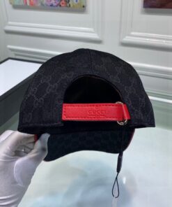 Alternative view of Gucci Canvas Baseball Hat Black GG Hat