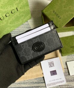 Alternative view of Gucci Card Case with Interlocking G Black For Men 4in/10cm GG 673002 92TCN 1000