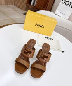 Fendi Baguette Brown Heels For Women