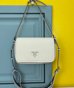 Prada Small Shoulder Bag White For Women 9in/23cm 1BD314_2DKV_F0009_V_3OO