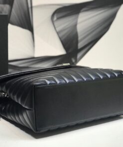 Saint Laurent Loulou Small Chain Bag In Matelassé “Y” Black For Women 9.4in/24cm YSL 494699DV7261000 - Image 8