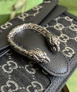 Gucci Dionysus Small GG Shoulder Bag Black And Ivory GG Denim Jacquard For Women 10in/25cm 499623 UN3BN 1274 - Image 7