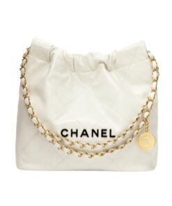 Chanel 22 Small Crossbody Bag 14.4in/ 37cm White Gold Hardware For Women AS3260 B09859 10601