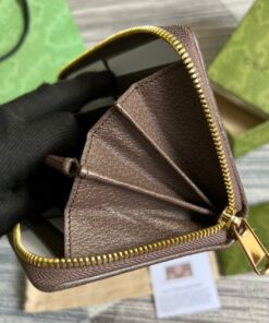Gucci Diana Jumbo GG Zip Around Wallet With GG Signature Brown For Men 7.5in/19cm GG - Image 3