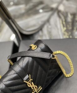 Saint Laurent Small Bag Black In Mix Matelasse For Women 8.2in/21cm YSL 600195BOW911000 - Image 6
