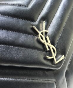 Saint Laurent Loulou Small Chain Bag In Matelassé “Y” Black For Women 9.4in/24cm YSL 494699DV7261000 - Image 9