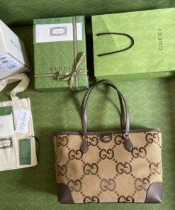 Alternative view of Gucci Ophidia Jumbo GG Medium Tote Camel And Ebony Jumbo Canvas For Women 15in/38cm GG