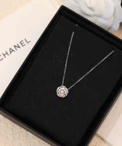 Alternative view of Chanel Extrait De Camélia Necklace Silver Tone For Women