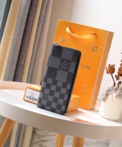 Louis Vuitton Zippy Wallet Vertical Damier Graphite For Men 7.9in/20cm