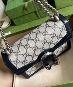 Gucci Dionysus Mini Bag Beige And Blue GG Supreme Canvas For Women 7.5in/20cm - Image 7