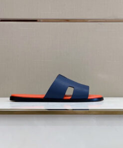Hermes Izmir Sandals Orange/ Blue For Men - Image 3