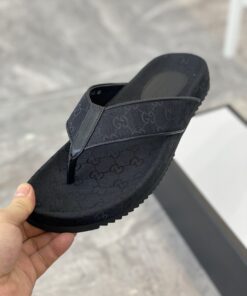 Alternative view of Gucci GG T-Strap Slide Sandals Black For Men 429362