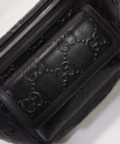 Gucci Embossed Belt Bag Black For Men 11in/28cm 645093 1W3CN 1000 - Image 5