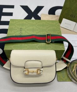 Gucci Horsebit 1955 Mini Bag White For Women, Women’s Bags 8in/20.5cm GG 658574 18YSG 9068 - Image 10