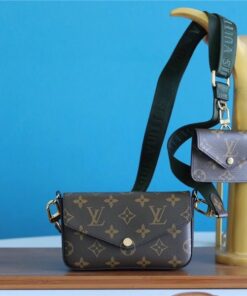 Alternative view of Louis Vuitton Pochette Felicie Strap & Go Wallet Shoulder Bag 6.7in/ 17cm Khaki Green Monogram Canvas Gold Hardware For Women M80091