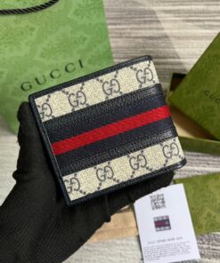 Gucci Ophidia GG Wallet Beige and Blue For Men 4.3in/11cm GG 597606 96IWN 4076 - Image 5
