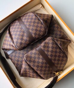 Louis Vuitton Keepall Bandouliere 45 Travel Bag 17.7in/ 45cm Brown Damier Ebene Gold Hardware N41428 - Image 10