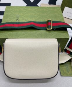 Gucci Horsebit 1955 Mini Bag White For Women, Women’s Bags 8in/20.5cm GG 658574 18YSG 9068 - Image 17