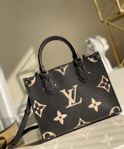 Louis Vuitton OnTheGo PM Tote Bag 9.8in/ 25cm Black Gold Hardware For Women M45659 - Image 9