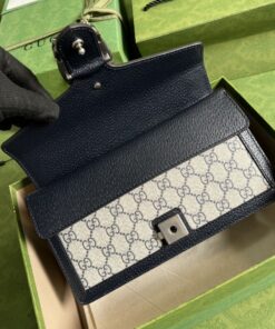 Gucci Dionysus Small Shoulder Bag 10in/ 25cm Beige/ Blue GG Supreme Canvas Antique Silver Hardware For Women 499623 K9GSN 4075 - Image 5