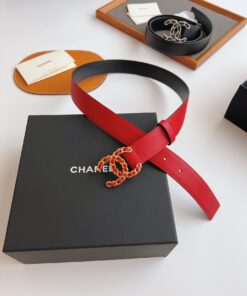 Alternative view of Chanel CC Chain Buckle Belt Red For Women