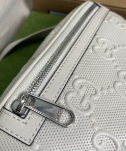 Gucci GG Embossed Belt Bag White GG Embossed 9.1in/23cm GG 658582 1W3CN 9022 - Image 8