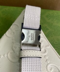Gucci GG Embossed Belt Bag White GG Embossed 9.1in/23cm GG 658582 1W3CN 9022 - Image 9