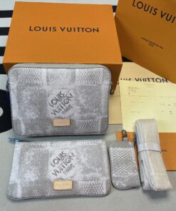 Louis Vuitton Trio Messenger Damier Salt Gray For Men, Men’s Bags, Shoulder And Crossbody Bags 9.5in/25cm LV N50068 - Image 5