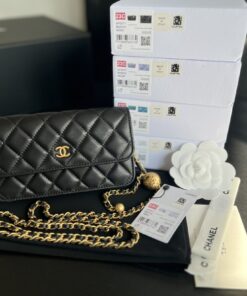 Chanel CC Wallet On Chain Bag Black For Women 6.7 in / 17 cm