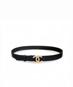 Chanel Belt With Double C Buckle 30mm Belt Black For Women