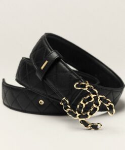 Alternative view of Chanel CC Buckle Quilted 32mm Belt Black For Women A73463-Y11106-94305