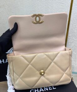 Alternative view of Chanel 19 Flap Bag Small Crossbody 10.2in/ 26cm Beige For Women