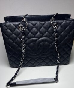 Alternative view of Chanel Classic Large Tote Bag 13.3in/ 34cm Black Silver Hardware For Women