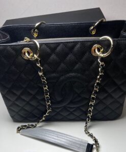 Alternative view of Chanel Classic Large Tote Bag 13.3in/ 34cm Black Gold Hardware For Women