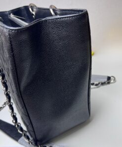 Chanel Classic Large Tote Bag 13.3in/ 34cm Black Silver Hardware For Women - Image 4