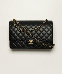 Alternative view of Chanel Maxi Classic Crossbody Bag 13in/ 33cm Black Gold Hardware For Women A58601 Y01864 C3906