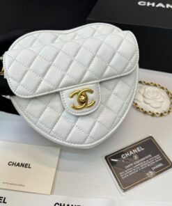 Alternative view of Chanel Mini Heart Bag White For Women 7in/18cm AS3191 B07958 10601