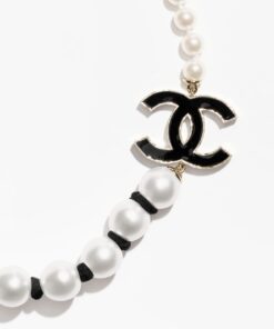 Chanel Pearl Necklace Gold-Toned For Women ABF365-B19977-NAFTS - Image 3