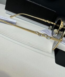 Chanel Pilot Sunglasses Gold For Women A71582 X02570 L9514 - Image 5