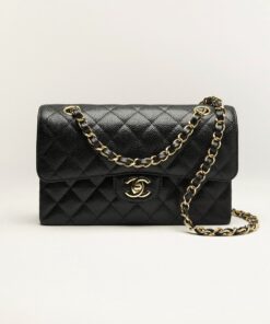Chanel Classic Small Crossbody Bag 9.1in/ 23cm Black Gold Hardware For Women A01113 Y01864 C3906 - Image 4