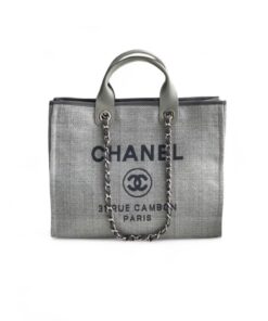 Chanel Shopping Small Tote Bag 15.2in/ 39cm Grey Silver Hardware For Women AS3257