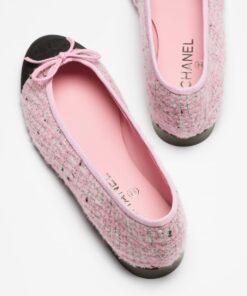 Alternative view of Chanel Tweed Ballet Flats Pink/Black For Women G02819-B22294-U4373