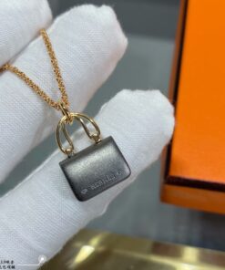 Hermes Constance Amulets Pendant Necklace Gold Tone For Women - Image 3