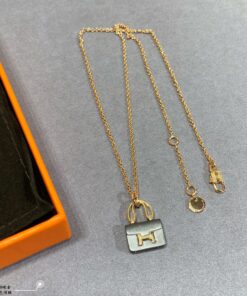 Hermes Constance Amulets Pendant Necklace Gold Tone For Women - Image 5