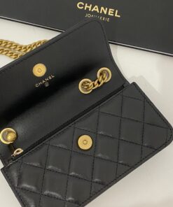 Chanel Wallet With Strap Black For Women, Women’s Bags 6.7in/17cm - Image 10