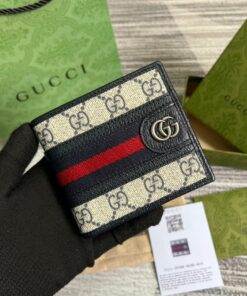 Gucci Ophidia GG Wallet Beige and Blue For Men 4.3in/11cm GG 597606 96IWN 4076 - Image 4