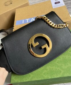 Gucci Blondie Shoulder Bag Black For Women, Women’s Bags 11in/28cm GG 699268 UXX0G 1000 - Image 9