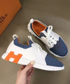 Hermes Depart Sneaker White/Blue For Men - Image 5