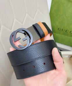 Alternative view of Gucci GG Marmont Reversible Belt in Black for Women