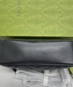 Gucci Marmont Matelasse Shoulder Bag Black For Women 9.5in/24cm - Image 5